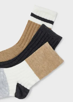 BOY Mayoral Boy Set of 3 Color Block Socks