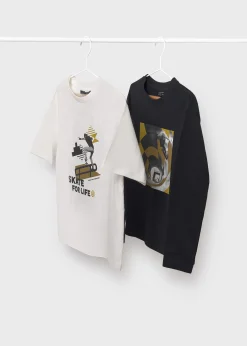 BOY Mayoral Boy Set of 2 Contrasting T-Shirts