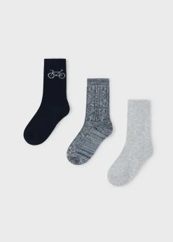BOY Mayoral Boy Set of 3 Structured Socks