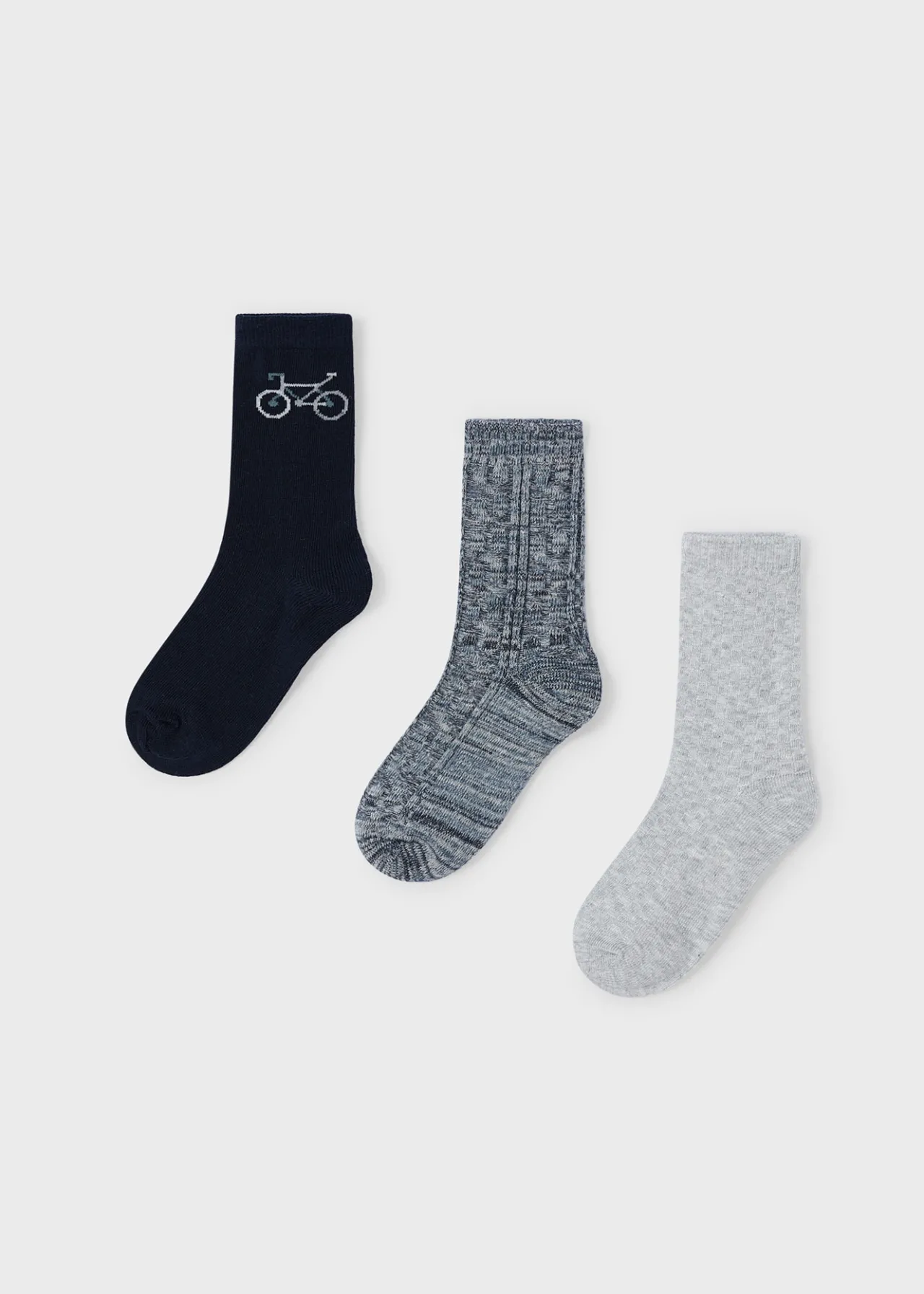 BOY Mayoral Boy Set of 3 Structured Socks