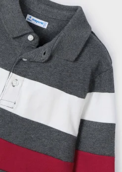 BOY Mayoral Boy Striped Polo Shirt