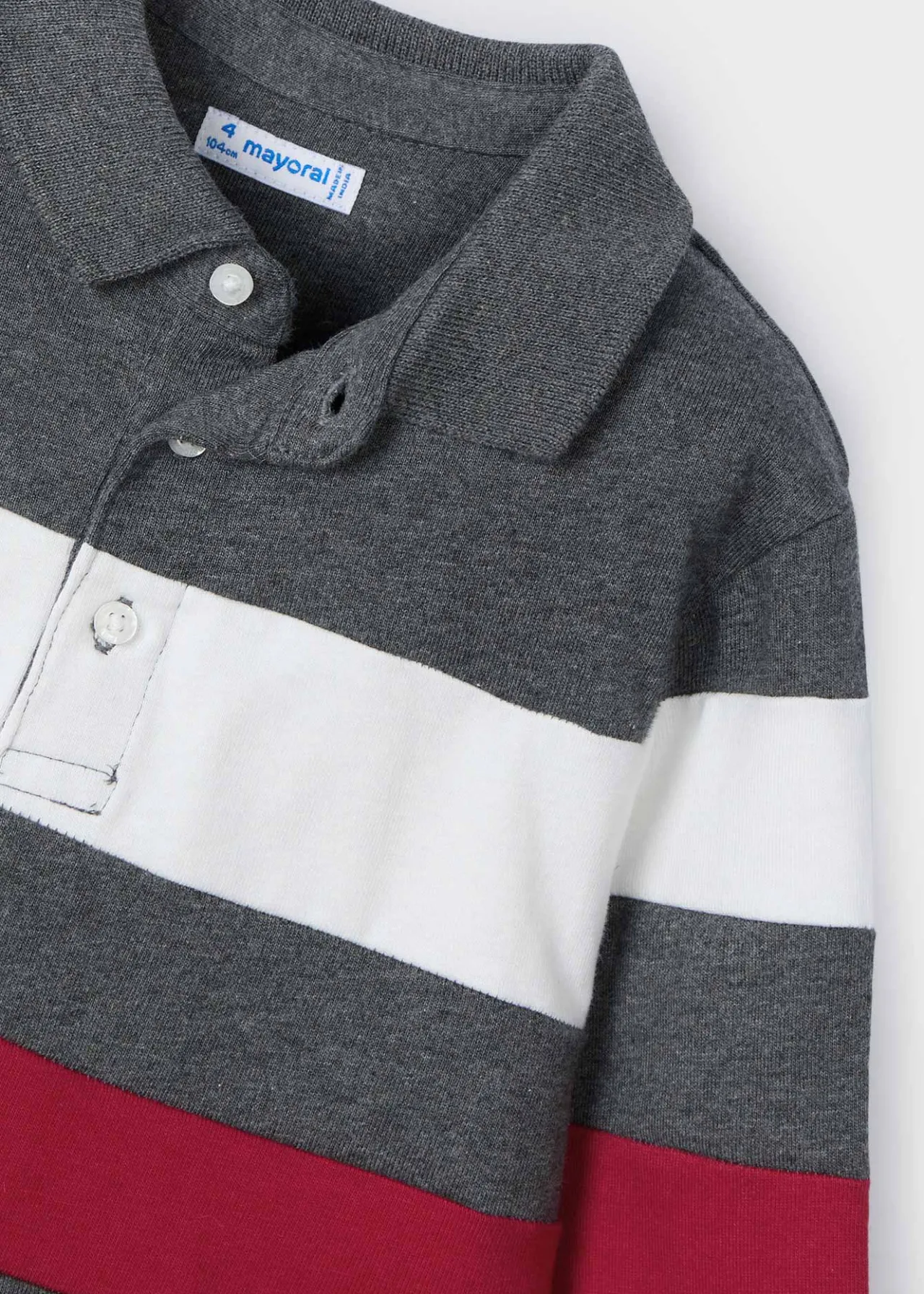 BOY Mayoral Boy Striped Polo Shirt