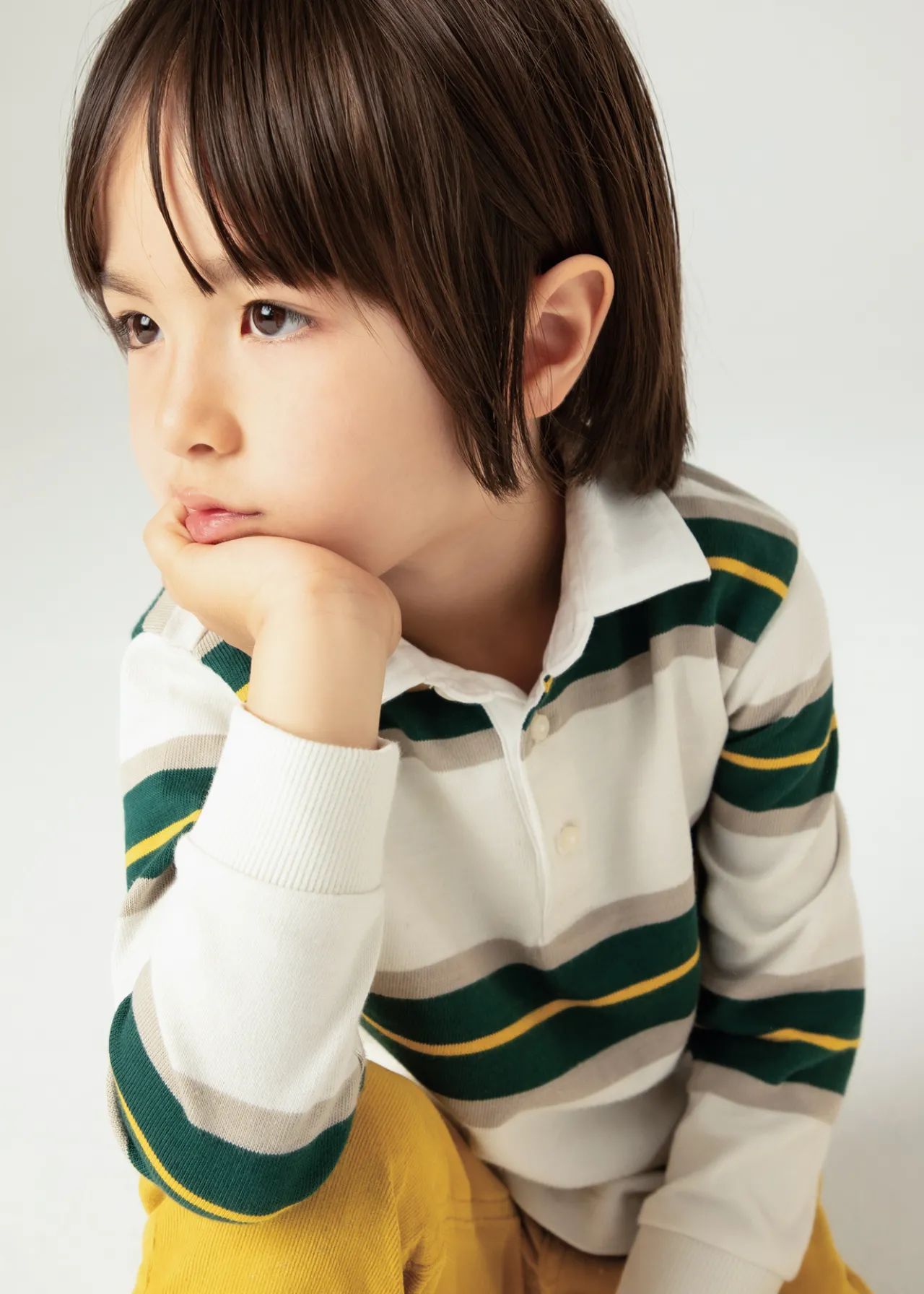 BOY Mayoral Boy Striped Polo Shirt