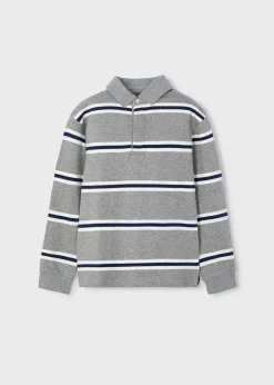 BOY Mayoral Boy Striped Polo Shirt