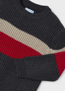BOY Mayoral Boy Striped Ribbed Sweater