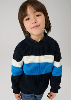 BOY Mayoral Boy Striped Ribbed Sweater