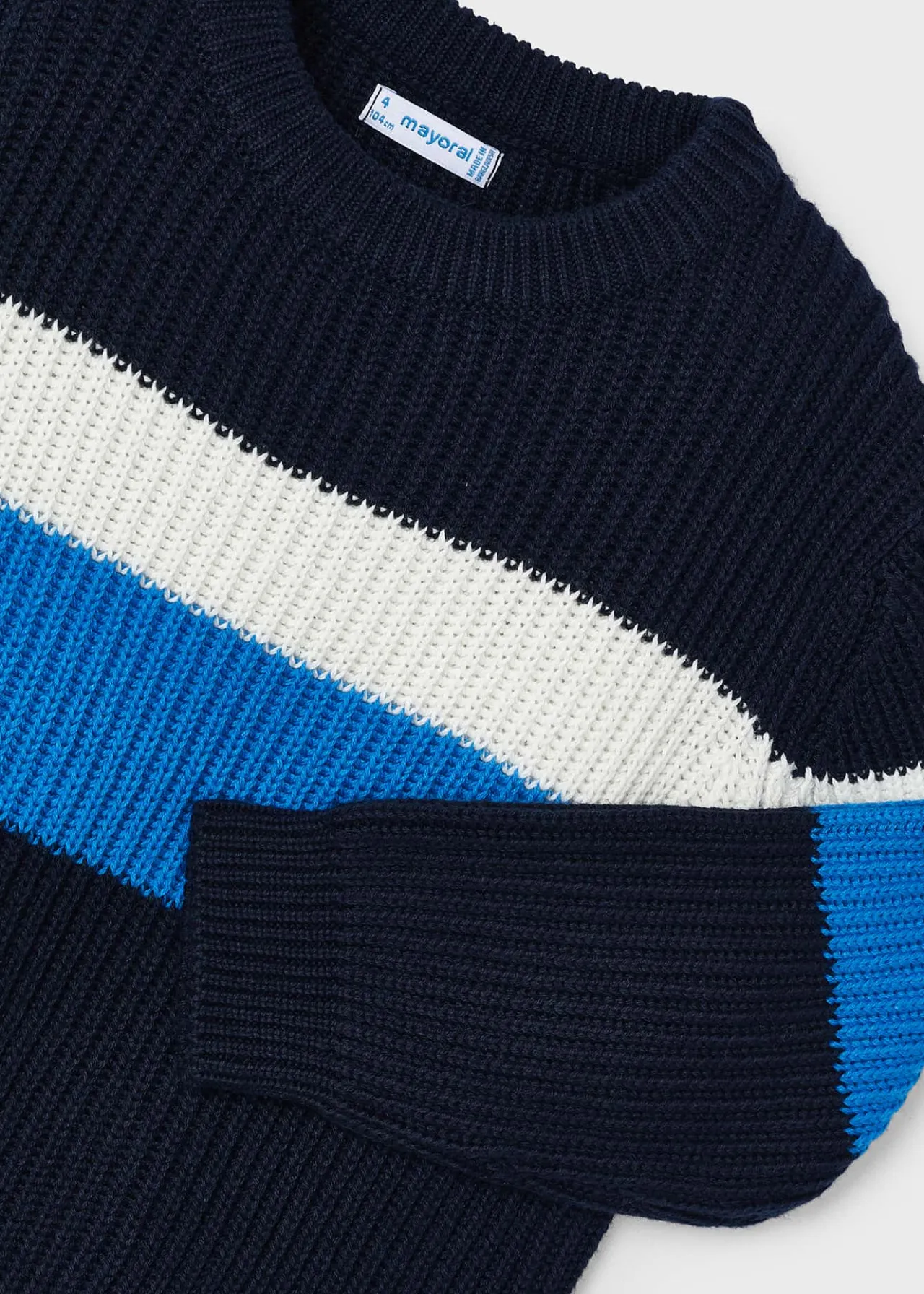 BOY Mayoral Boy Striped Ribbed Sweater
