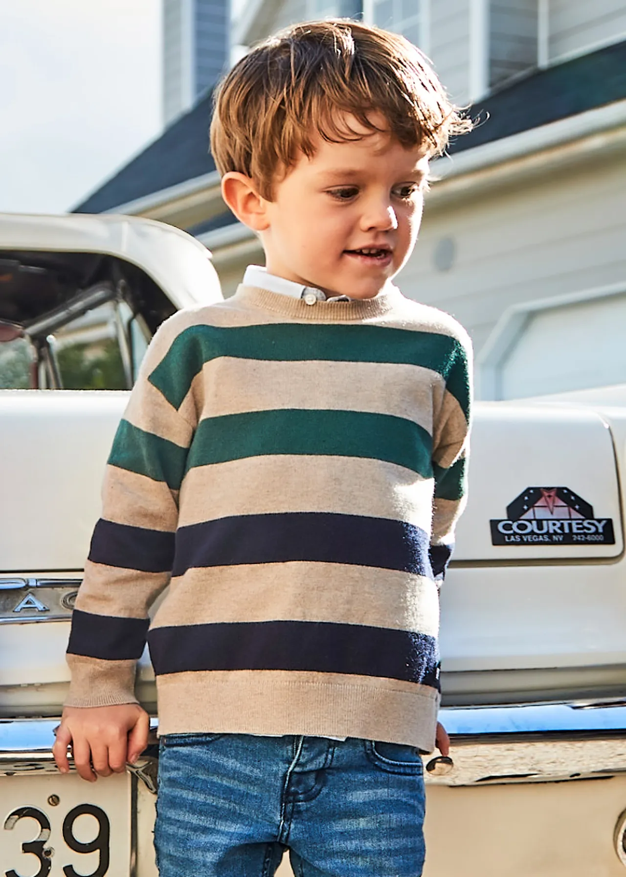 BOY Mayoral Boy Striped Sweater