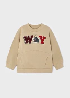 BOY Mayoral Boy Text Print Sweatshirt