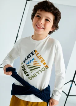 BOY Mayoral Boy Text Print T-Shirt