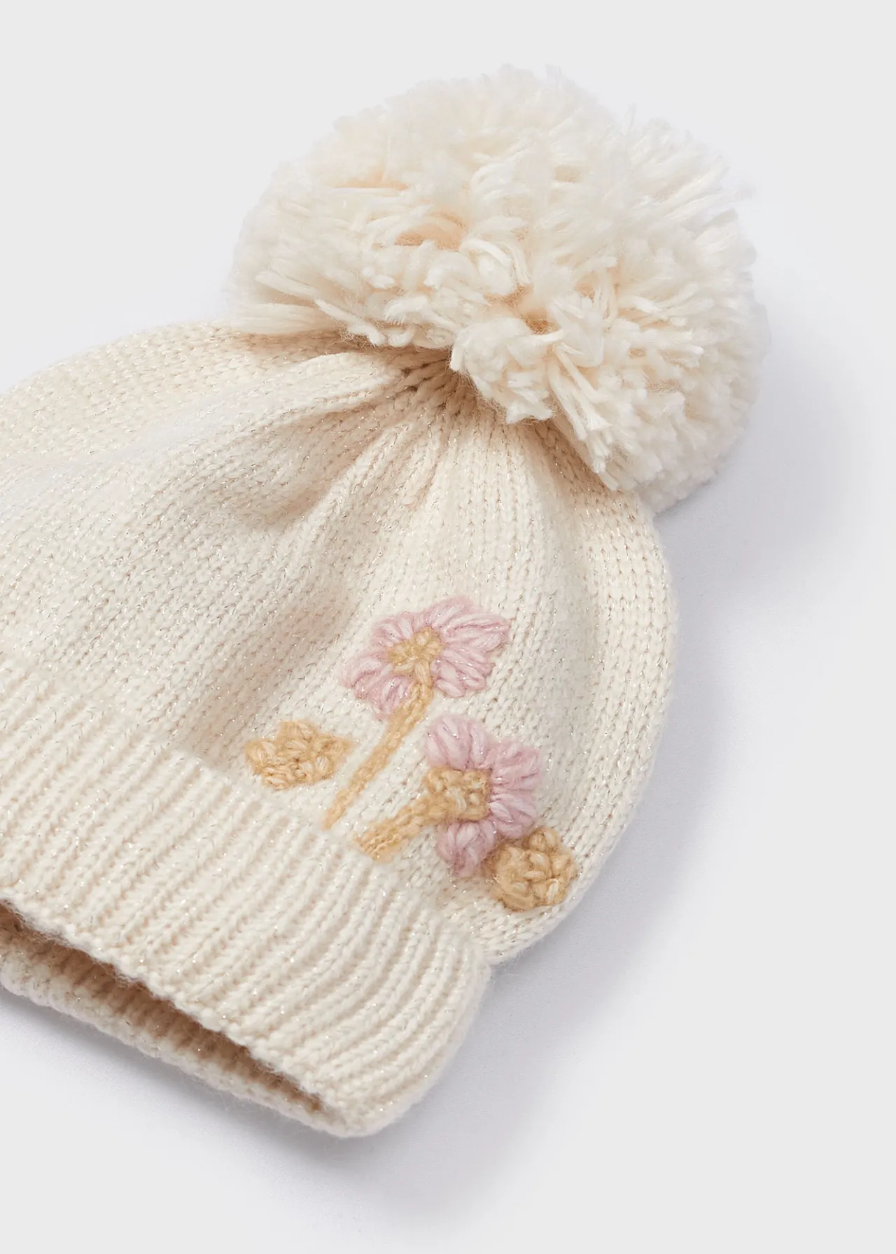 Mayoral Girl 3 Piece Floral Hat and Scarf Set