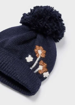 Mayoral Girl 3 Piece Floral Hat and Scarf Set