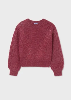 Mayoral Girl Braided Sweater