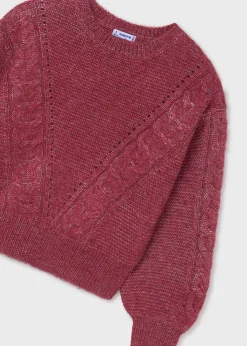 Mayoral Girl Braided Sweater