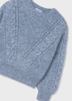 Mayoral Girl Braided Sweater