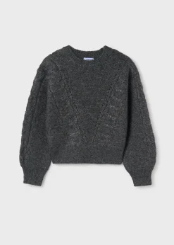 Mayoral Girl Braided Sweater