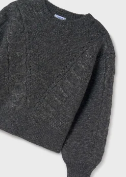 Mayoral Girl Braided Sweater