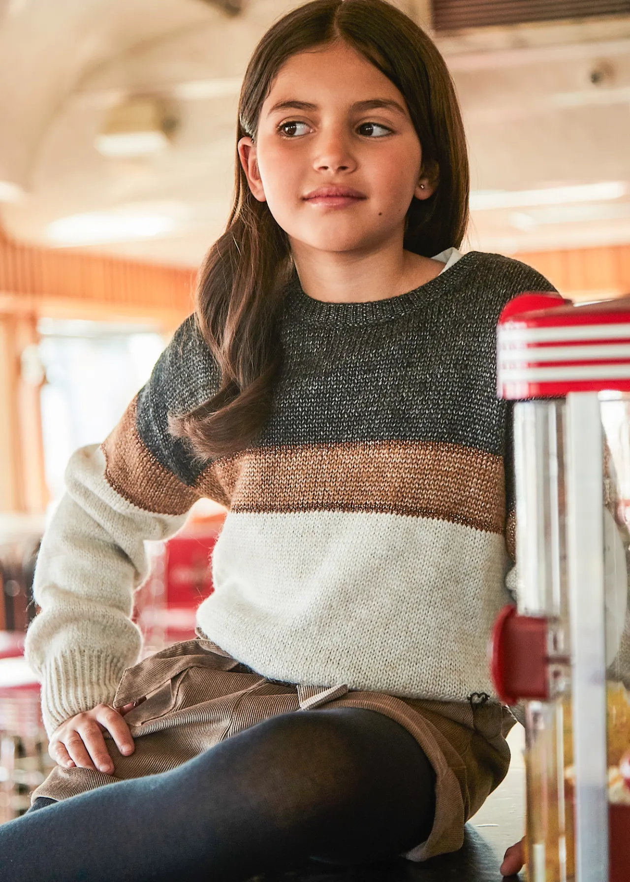 Mayoral Girl Color Block Sweater