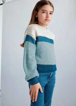 Mayoral Girl Color Block Sweater