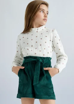 Mayoral Girl Corduroy Shorts
