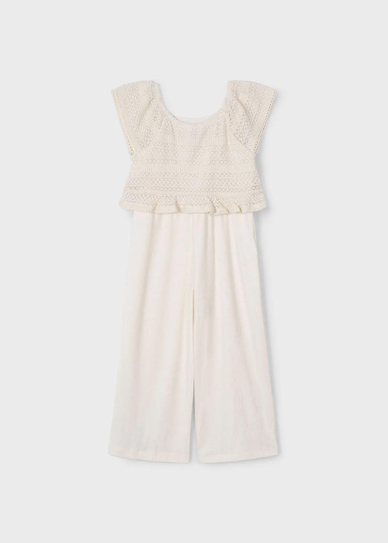 Mayoral Girl Crocheted Combined Jumpsuit