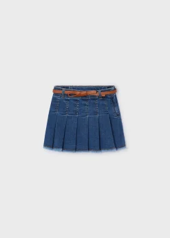 Mayoral Girl Denim Skirt with Belt