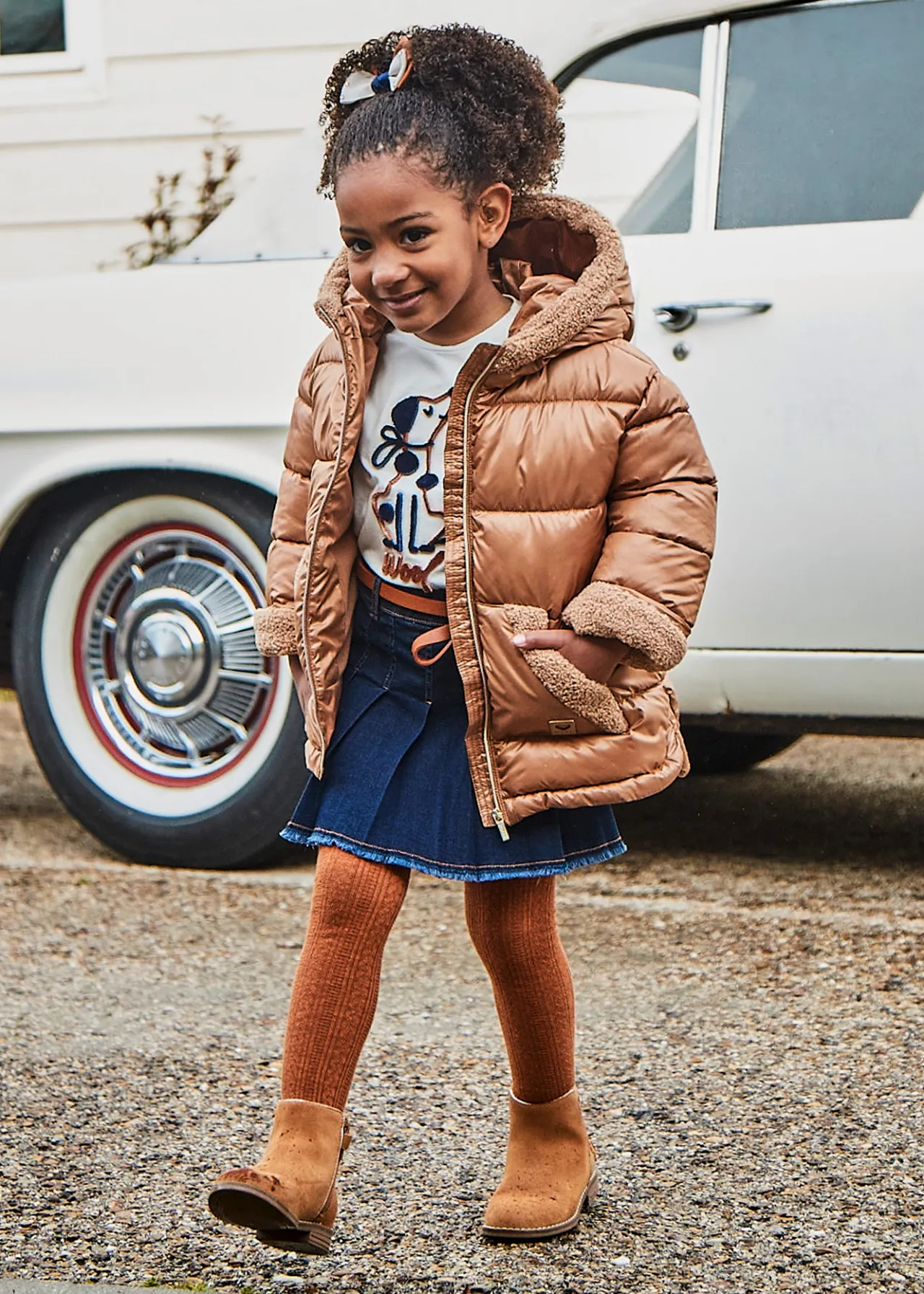 Mayoral Girl Denim Skirt with Belt