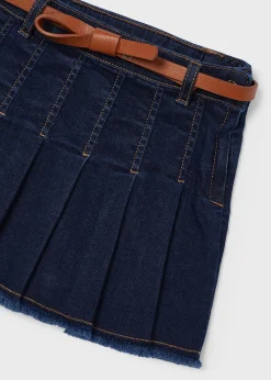 Mayoral Girl Denim Skirt with Belt