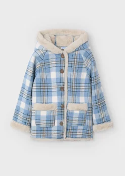 Mayoral Girl Double Face Plaid Coat