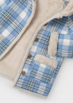 Mayoral Girl Double Face Plaid Coat