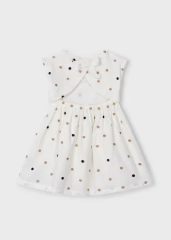 Mayoral Girl Embroidered Polka Dot Dress