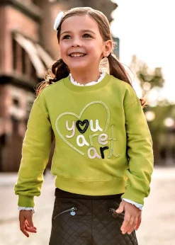 Mayoral Girl Embroidered Sweatshirt