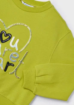 Mayoral Girl Embroidered Sweatshirt