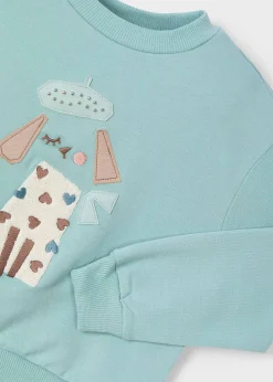 Mayoral Girl Embroidered Sweatshirt