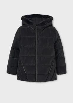 Mayoral Girl Faux Fur Hooded Coat
