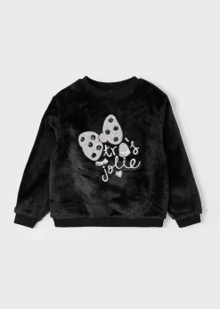Mayoral Girl Faux Fur Sweatshirt