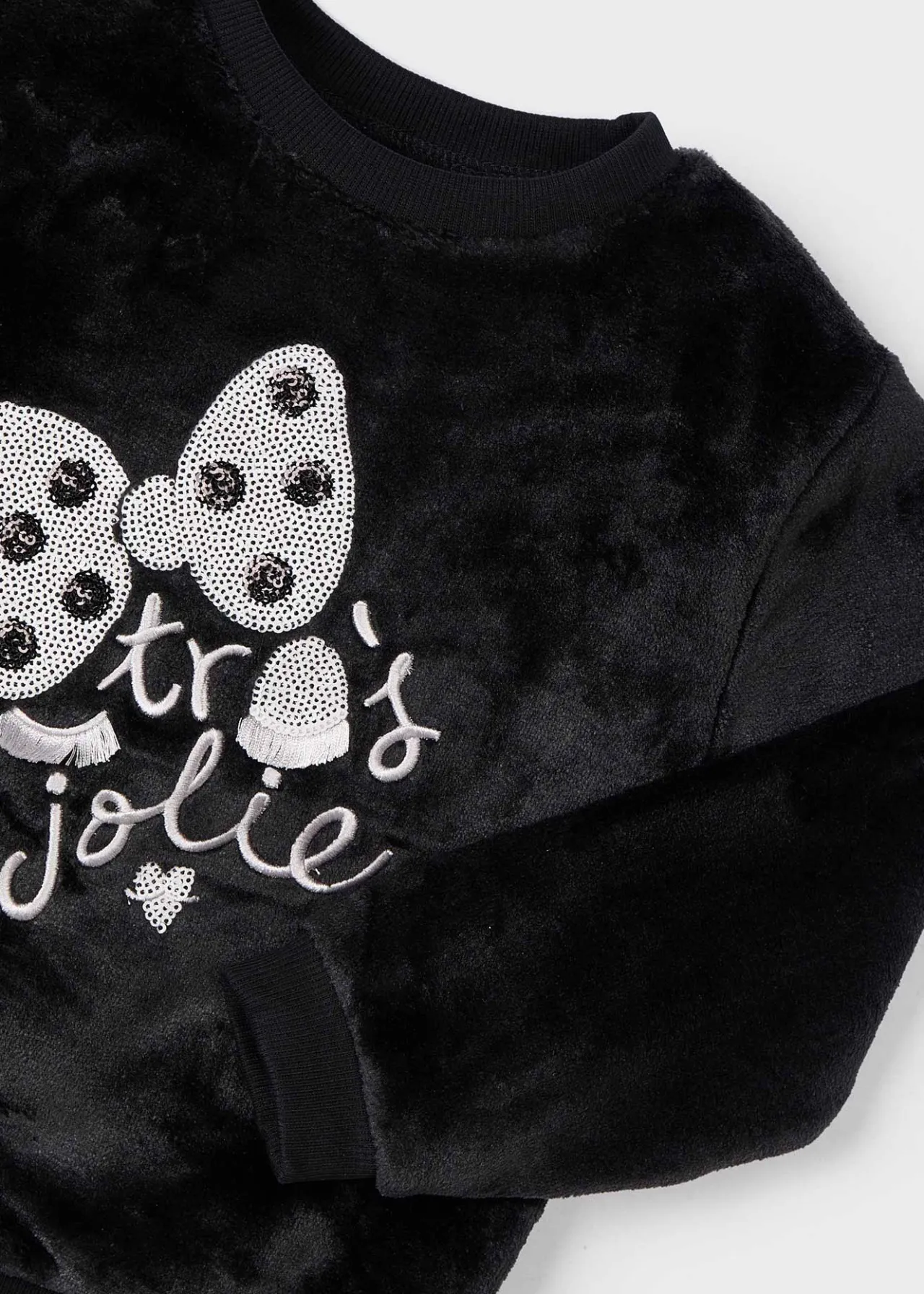 Mayoral Girl Faux Fur Sweatshirt