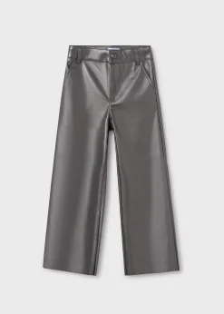 Mayoral Girl Faux Leather Flared Pants