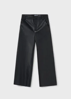 Mayoral Girl Faux Leather Flared Pants