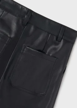 Mayoral Girl Faux Leather Flared Pants