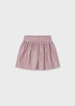 Mayoral Girl Faux Leather Shorts