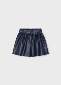 Mayoral Girl Faux Leather Shorts