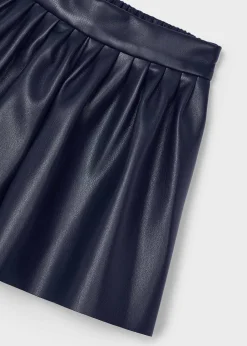 Mayoral Girl Faux Leather Shorts