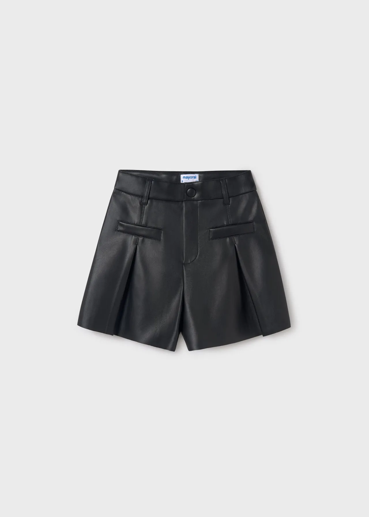 Mayoral Girl Faux Leather Shorts