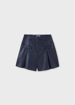 Mayoral Girl Faux Leather Shorts
