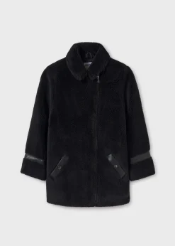 Mayoral Girl Faux Sheepskin Coat