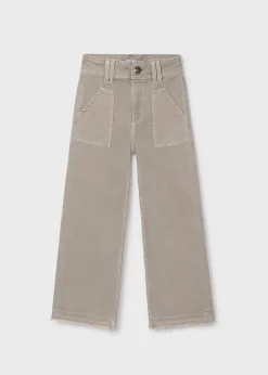 Mayoral Girl Flared Twill Pants