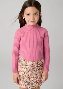 Mayoral Girl Floral Corduroy Skirt