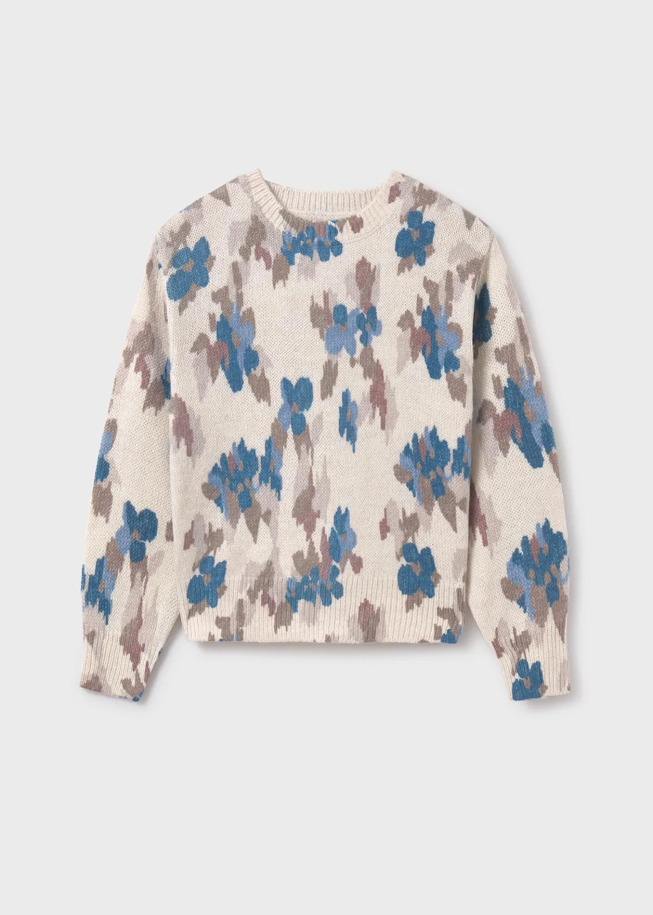 Mayoral Girl Floral Print Sweater