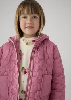 Mayoral Girl Floral Quilted Coat